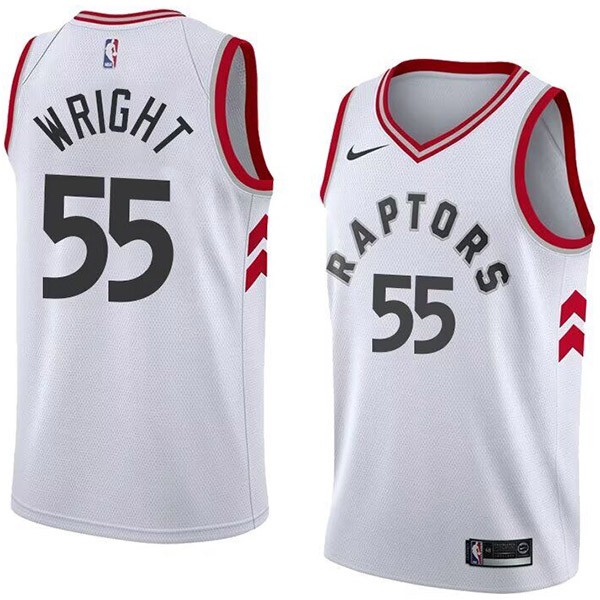 Toronto Raptors city edition swingman jersey men's Chris Wright 55 white basketball limited vest