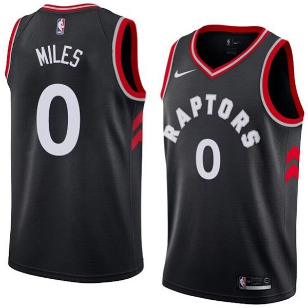 Toronto Raptors city edition swingman jersey men's C.J. Miles 0 black basketball limited vest