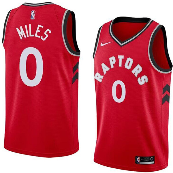 Toronto Raptors city edition swingman jersey men's C.J. Miles 0 red basketball limited vest