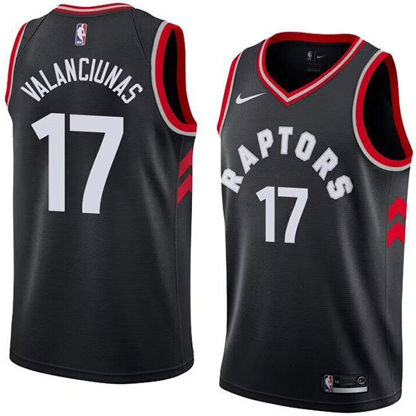 Toronto Raptors city edition swingman jersey men's Jonas Valanciunas 17 black basketball limited vest