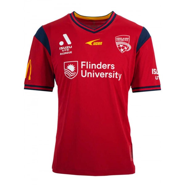 Adelaide United maglia da casa divisa da calcio rossa prima maglia da calcio sportiva da uomo 2023-2024