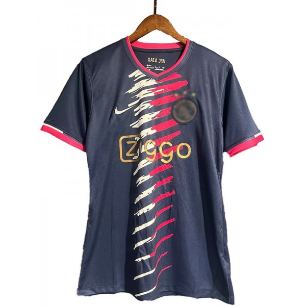 Ajx maglia da calcio in edizione speciale uniforme da calcio blu scuro da uomo top maglia sportiva 2024-2025
