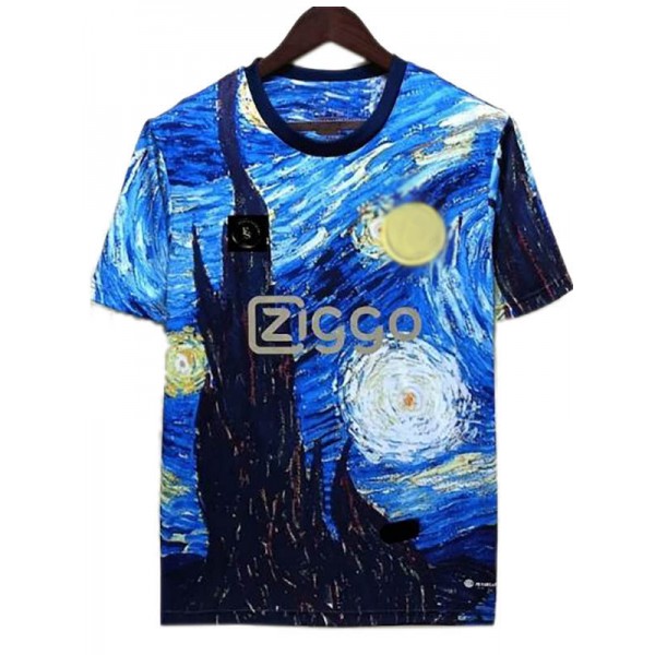 Ajx La maglia del cielo stellato di Van Gogh maglia da calcio da uomo divisa da calcio blu abbigliamento sportivo 2023-2024