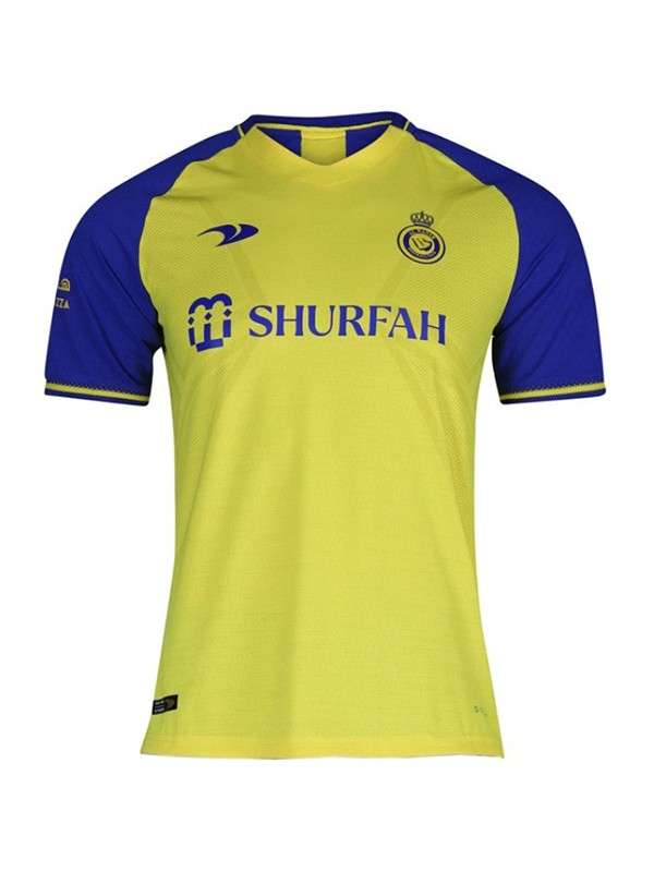 Al-nassr maglia casalinga di divisa da calcio da uomo prima divisa da calcio per abbigliamento sportivo top maglia sportiva 2022-2023