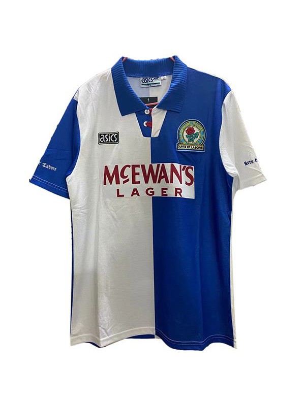 Blackburn Rovers home retro soccer jersey maillot match men's 1st sportwear football shirt 1994-1995