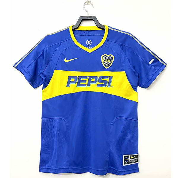 Boca juniors home retro soccer jersey maillot match men's 1st sportwear football shirt 2003-2004