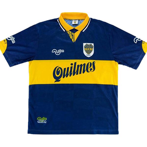 Boca juniors home retro soccer jersey maillot match prima maglia da calcio sportiva da uomo 1995-1997