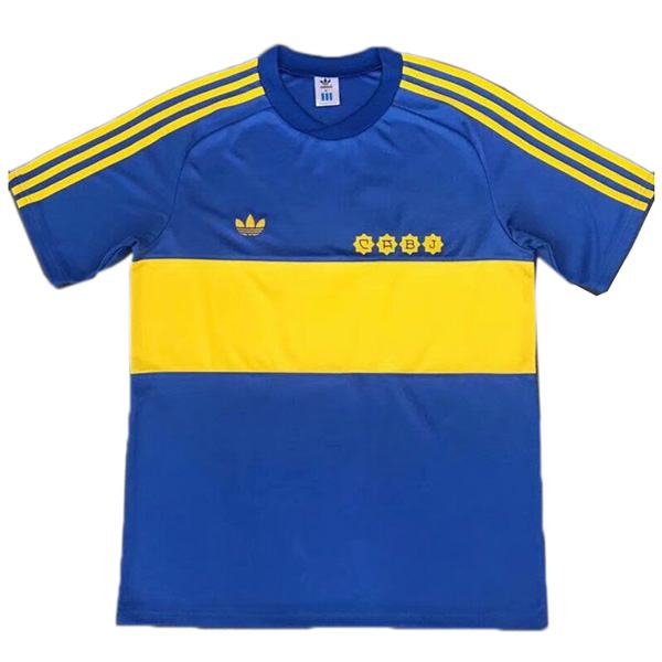Boca juniors home retro soccer jersey maillot match men's first sportwear football shirt 1981