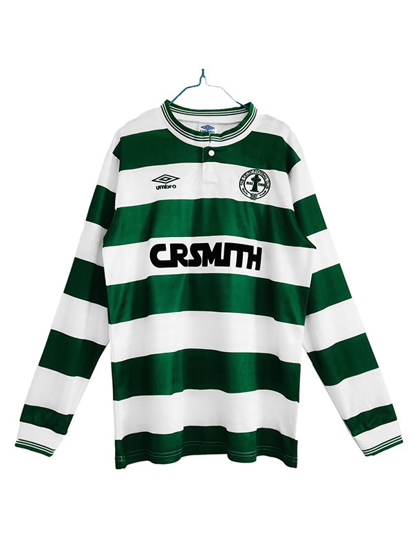Celtic maglia home retrò a maniche lunghe prima maglia da calcio sportiva da uomo dell'uniforme da calcio 1987-1988