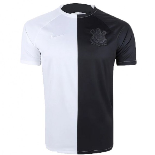 Corinthians maglia allenamento Corinthians uniforme da calcio da uomo abbigliamento sportivo da calcio nero top camicia sportiva 2023-2024