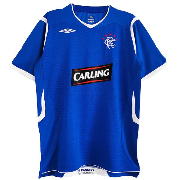 Rangers maglia da calcio retrò da casa dei maillot match prima maglia da calcio sportiva da uomo 2008-2009