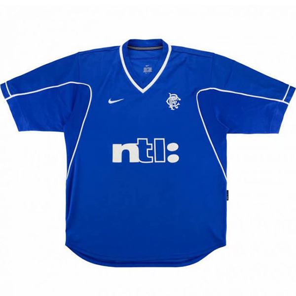 Rangers home soccer jersey maillot match men's 1st sportwear football shirt 1999-2001