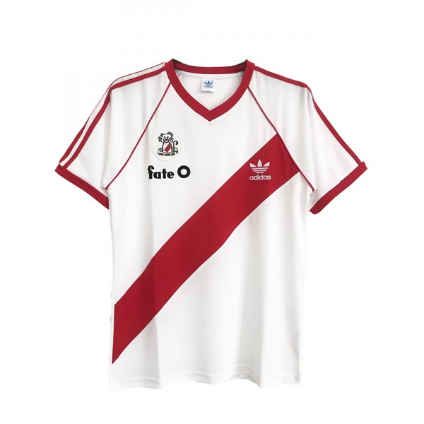 River Plate maglia retrò casalinga prima maglia da calcio per abbigliamento sportivo da uomo dell'uniforme da calcio 1986-1987