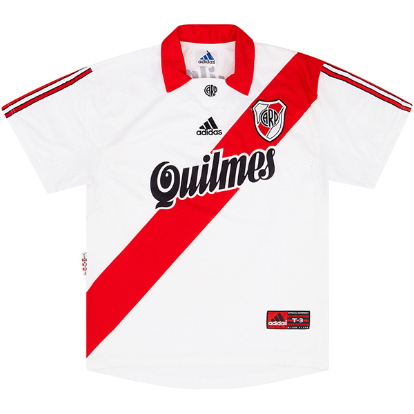 River Plate maglia retrò da casa prima divisa da calcio kit da calcio da uomo maglia superiore 1998-1999