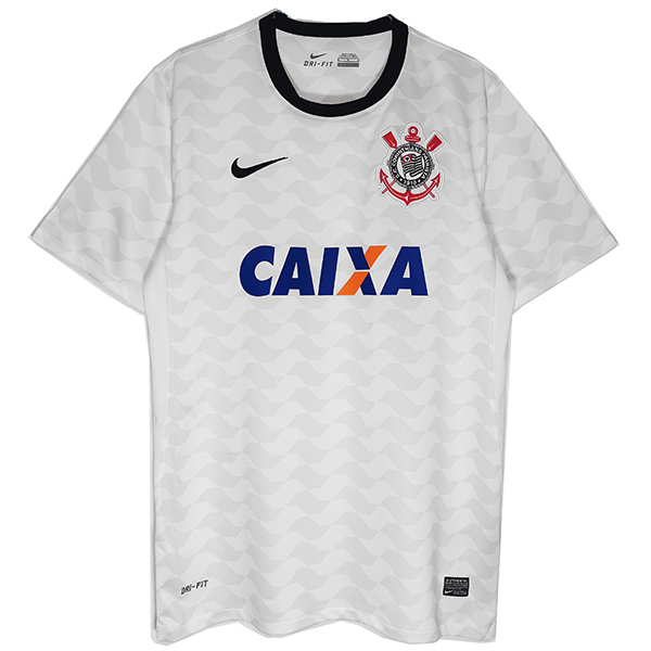 SC Corinthians prima maglia da calcio da uomo dell'uniforme di calcio della maglia retrò della casa dell 2012-2013