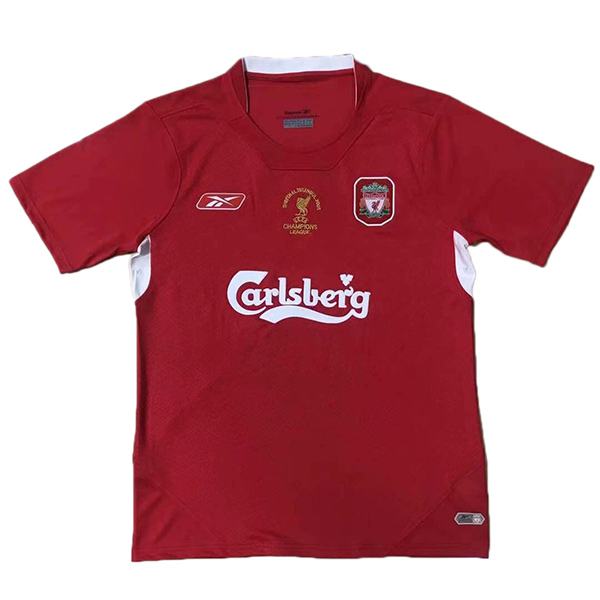 Liverpool home retro jersey maillot match men's soccer sportwear football black shirt 2005