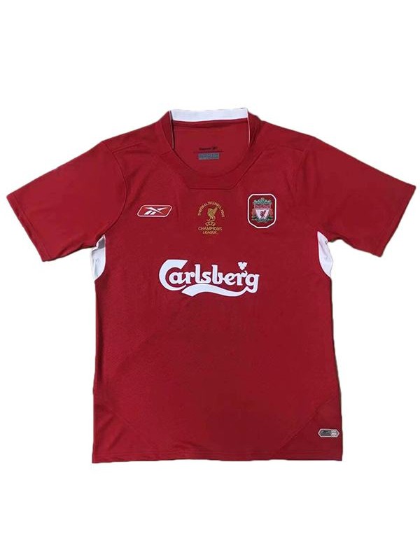 Liverpool home retro jersey maillot match men's soccer sportwear football black shirt 2005