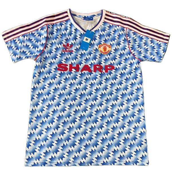 Manchester united away retro jersey maillot match men's 2ed soccer sportwear football shirt 1990-1992