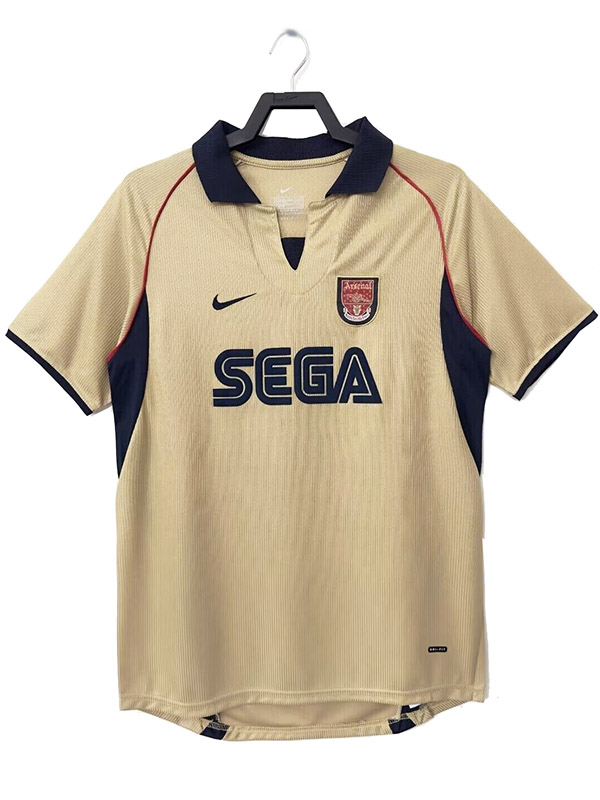 Arsenal maglia retrò da trasferta seconda divisa da calcio kit da calcio da uomo maglia superiore 2001-2002