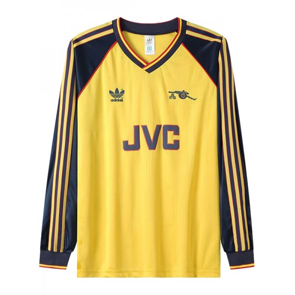 Arsenal trasferta maglia retrò a maniche lunghe da seconda maglia da calcio da uomo dell'uniforme da calcio 1988-1989