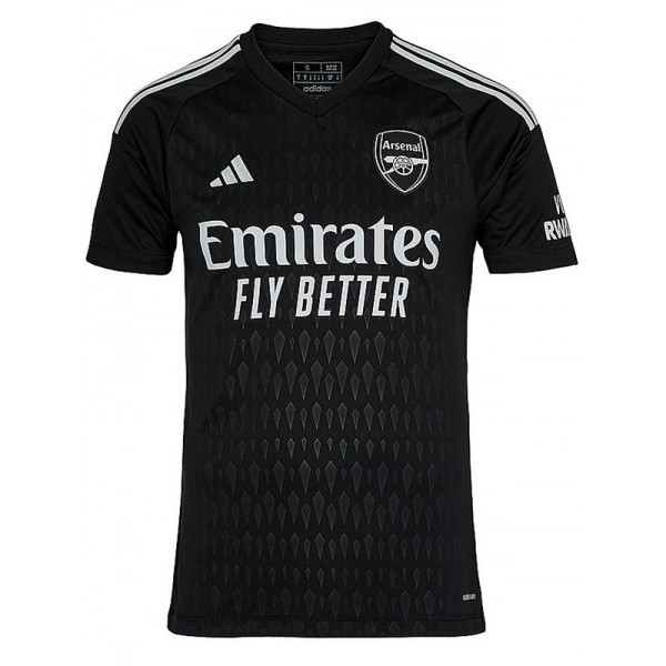 Arsenal maglia da portiere maglia da calcio da uomo divisa da calcio nera top maglia sportiva 2023-2024