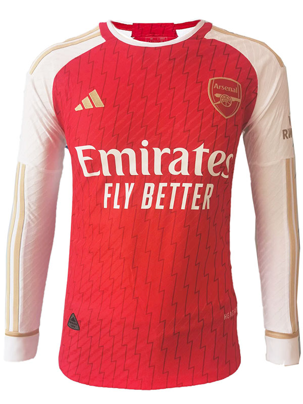 Arsenal maglia a maniche lunghe per la casa Prima maglia da calcio per abbigliamento sportivo da uomo dell'uniforme da calcio 2023-2024