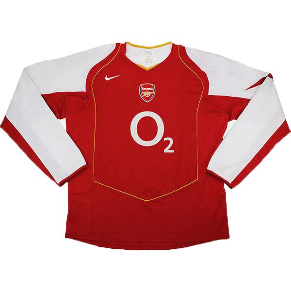 Arsenal home long sleeve retro soccer jersey maillot match men's 1st sportwear football shirt 2004-2005