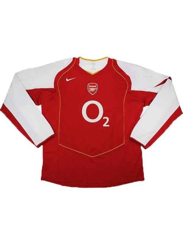 Arsenal home long sleeve retro soccer jersey maillot match men's 1st sportwear football shirt 2004-2005