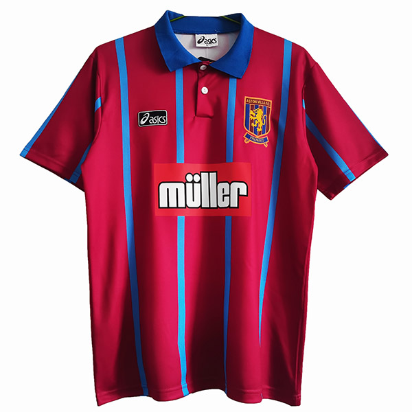 Aston Villa maglia vintage casalinga dell'prima maglia da calcio sportswear da uomo 1993-1995