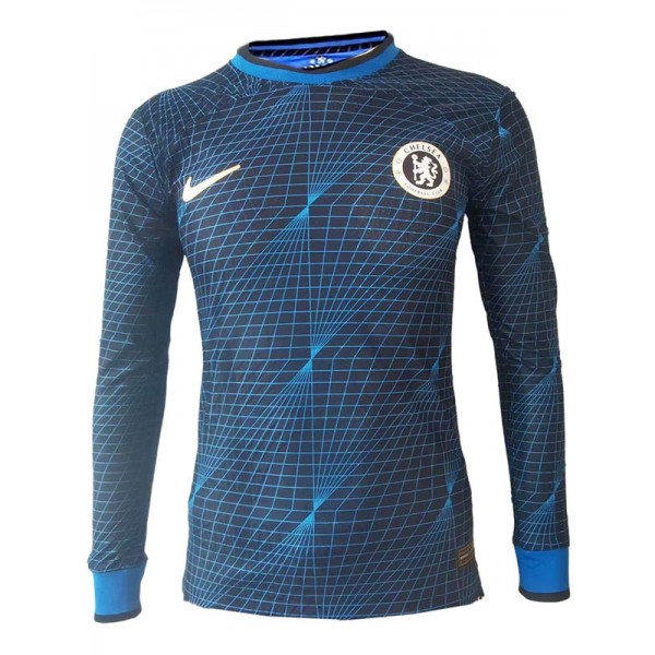 Chelsea seconda maglia da calcio per abbigliamento sportivo da uomo in maglia a maniche lunghe da trasferta seconda maglia da calcio 2023-2024