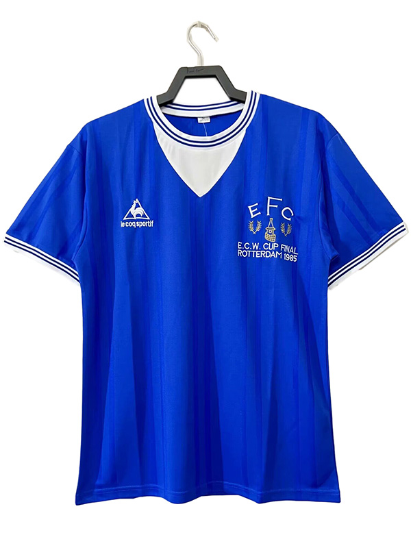 Everton maglia retrò da casa divisa da calcio prima maglia sportiva da uomo kit da calcio 1985-1986