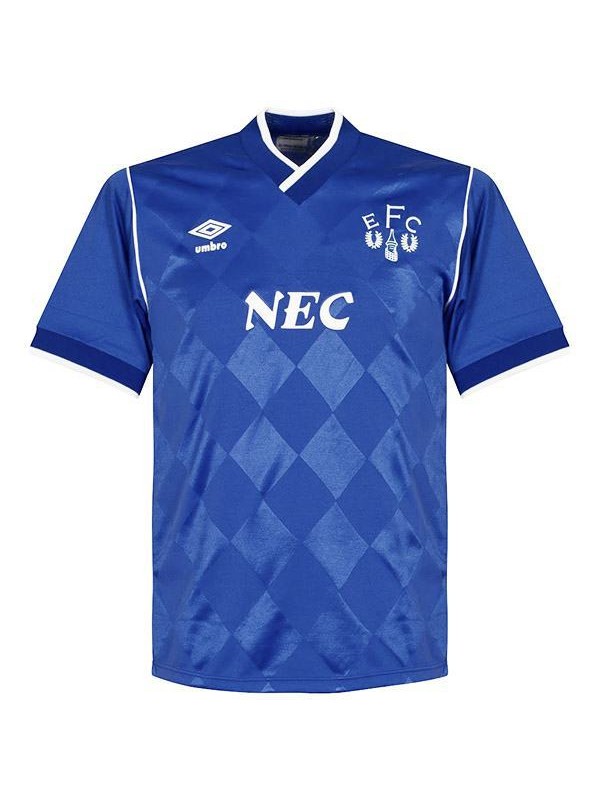 Everton home vintage retro jersey maglia da calcio partita prima maglia da calcio sportiva da uomo 1986-1987