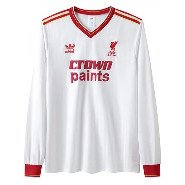 Liverpool maglia retrò a maniche lunghe da trasferta maglia sportiva da uomo seconda divisa da calcio divisa da calcio 1985-1987