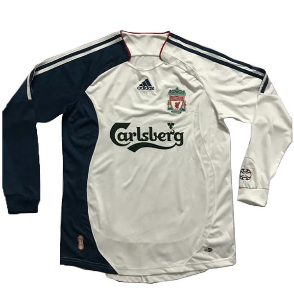 Liverpool away retro long sleeve soccer jersey maillot match men's 2ed sportwear football shirt 2006-2007