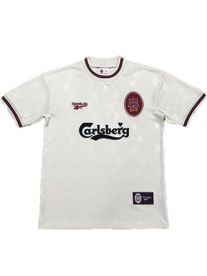 Liverpool away retro soccer jersey maillot match men's 2ed sportwear football shirt blue 1996-1997