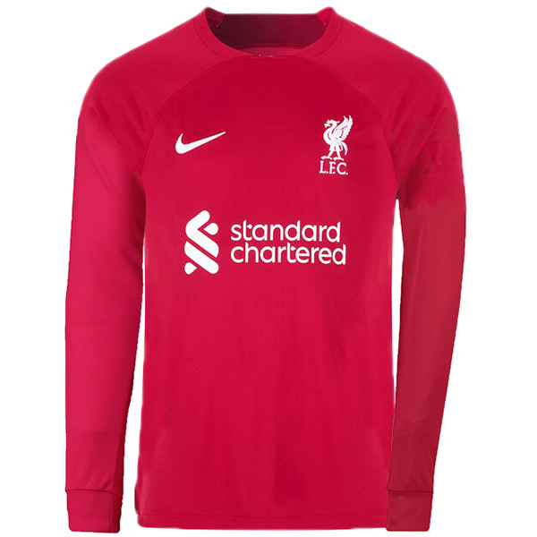 Liverpool maglia da calcio a maniche lunghe da casa LFC prima maglia sportiva da calcio da uomo 2022-2023