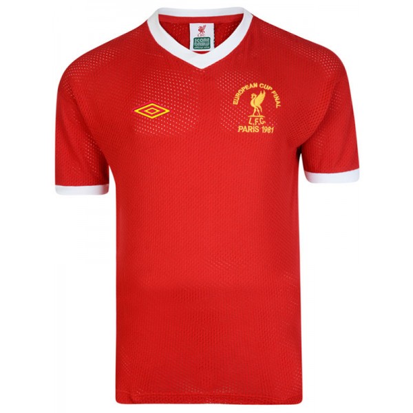 Liverpool maglia retrò da casa del divisa da calcio finale della coppa dei campioni prima maglia sportiva da uomo kit da calcio 1981-1982