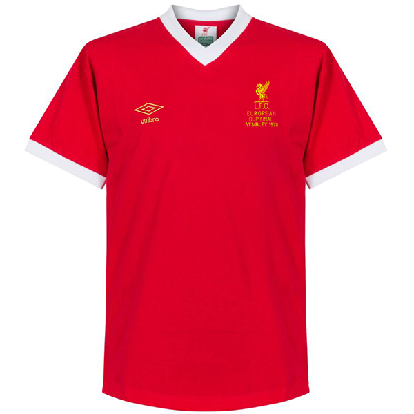 Liverpool maglia retrò casalinga del LFC finale di coppa europea uniforme da calcio da uomo prima maglia sportiva da calcio 1978