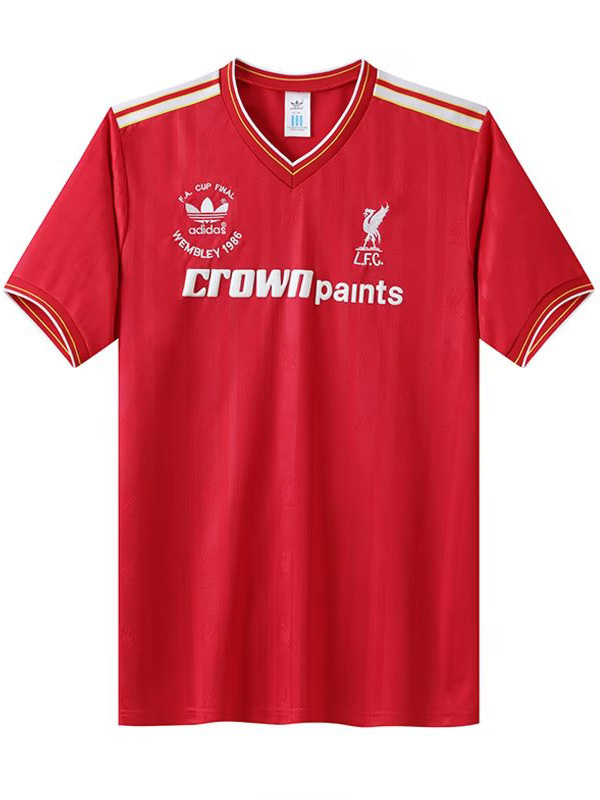 Liverpool maglia retrò casalinga maglia sportiva da uomo per la prima divisa da calcio dell'uniforme da calcio 1985-1986
