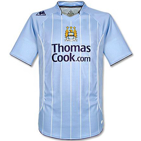 Manchester City maglia storica casalinga del prima divisa da calcio magliette sportive da calcio da uomo 2007-2008