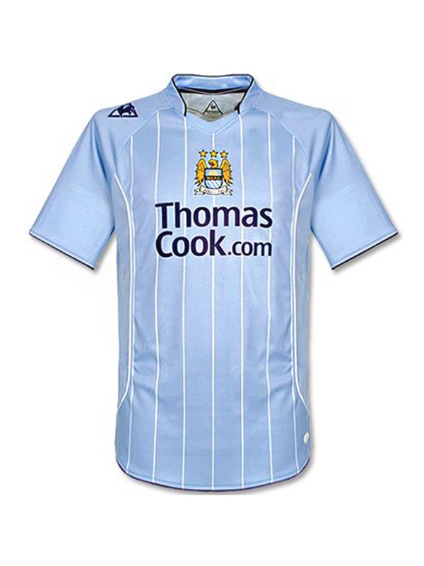 Manchester City maglia storica casalinga del prima divisa da calcio magliette sportive da calcio da uomo 2007-2008