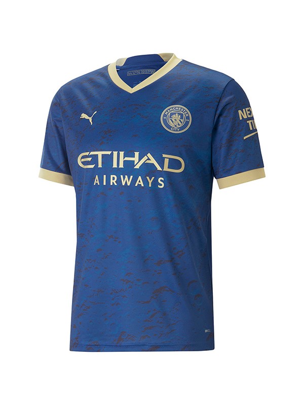 Manchester City maglia speciale uniforme da calcio da uomo cny grafica abbigliamento sportivo maglia da calcio blu 2023-2024