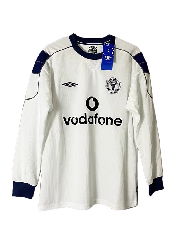 Manchester united maglia a maniche lunghe da trasferta maglia retrò maglia da calcio seconda divisa da uomo 1999-2000