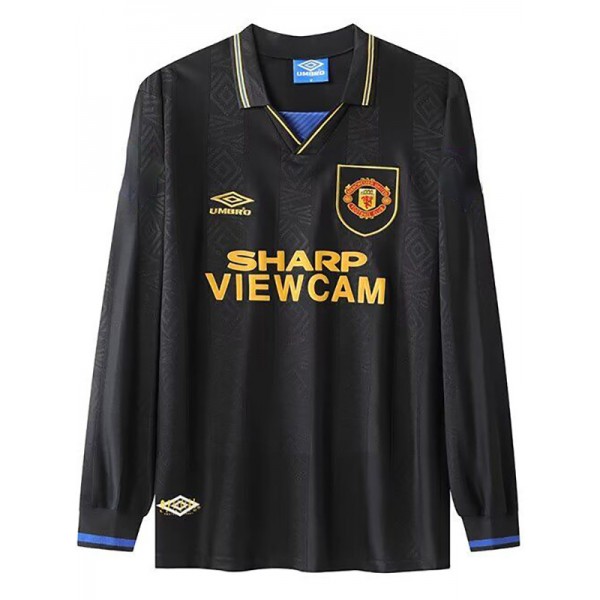 Manchester united maglia da calcio seconda divisa da calcio da uomo a maniche lunghe da trasferta maglia retrò da trasferta seconda maglia sportiva 1993-1994