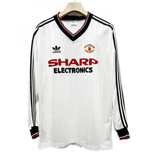 Manchester united maglia da calcio seconda divisa da calcio da uomo a maniche lunghe da trasferta maglia retrò da trasferta seconda maglia sportiva 1983-1984