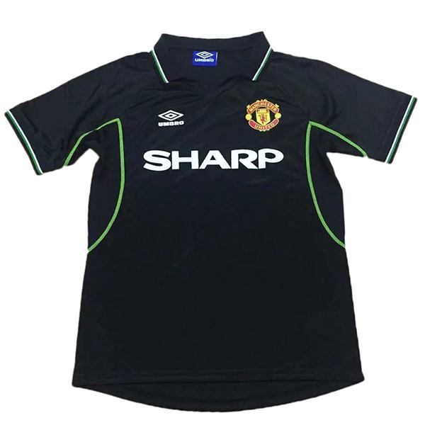 Manchester united away retro soccer jersey maillot match men's 2ed sportwear football shirt 1998