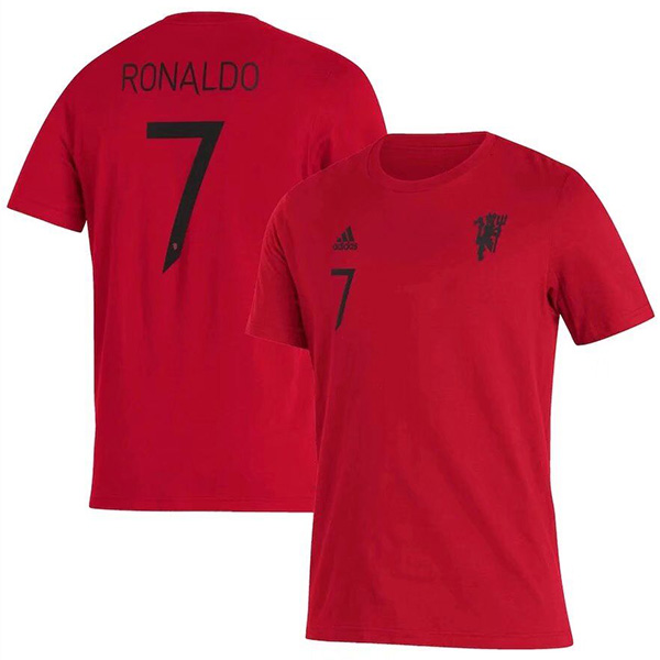 Manchester United Cristiano Ronaldo 7 maglia da calcio rossa da uomo maglia da calcio in edizione commemorativa maglia sportiva 2022-2023