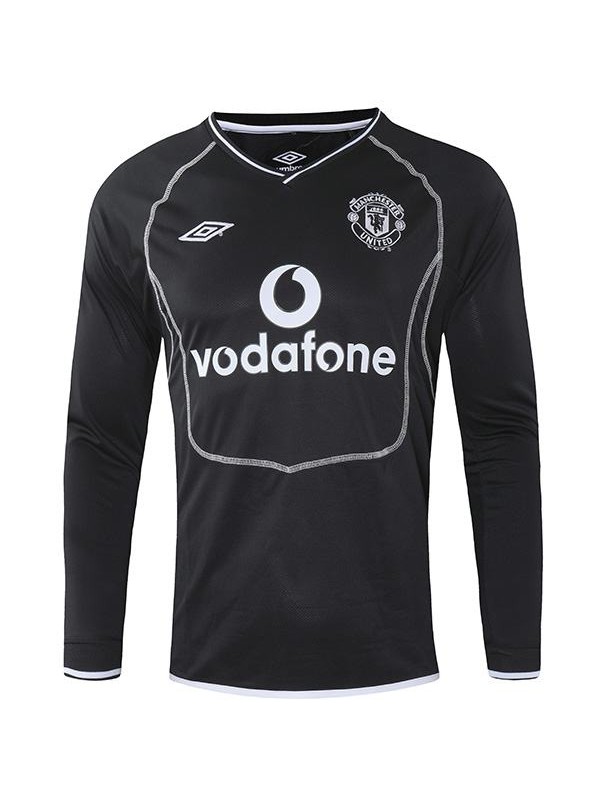 Manchester united goalkeeper retro long sleeve jersey maillot match men's sportwear football shirt 2000-2002