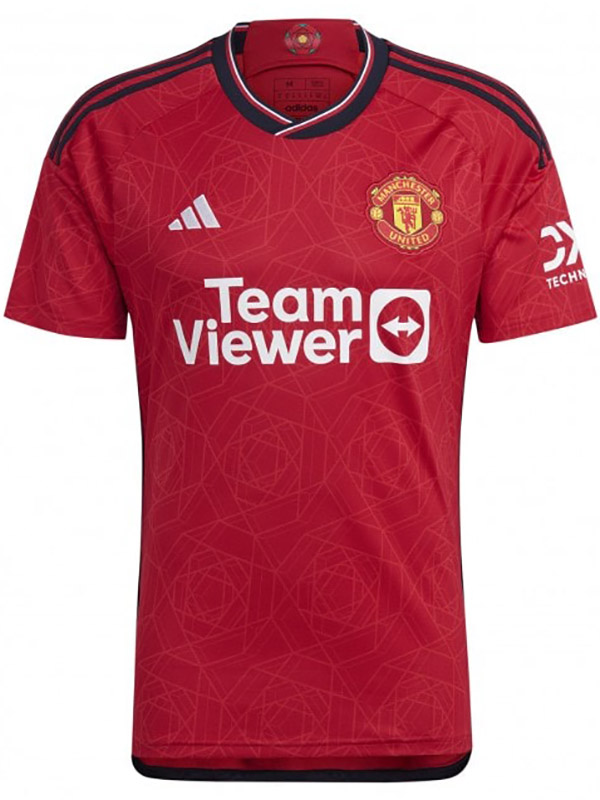 Manchester United maglia casalinga del divisa da calcio da uomo prima divisa da calcio per abbigliamento sportivo top maglia sportiva 2023-2024