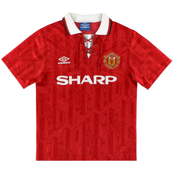 Manchester united maglia retrò home prima maglia da calcio da uomo abbigliamento sportivo maglia da calcio sportiva 1992-1994